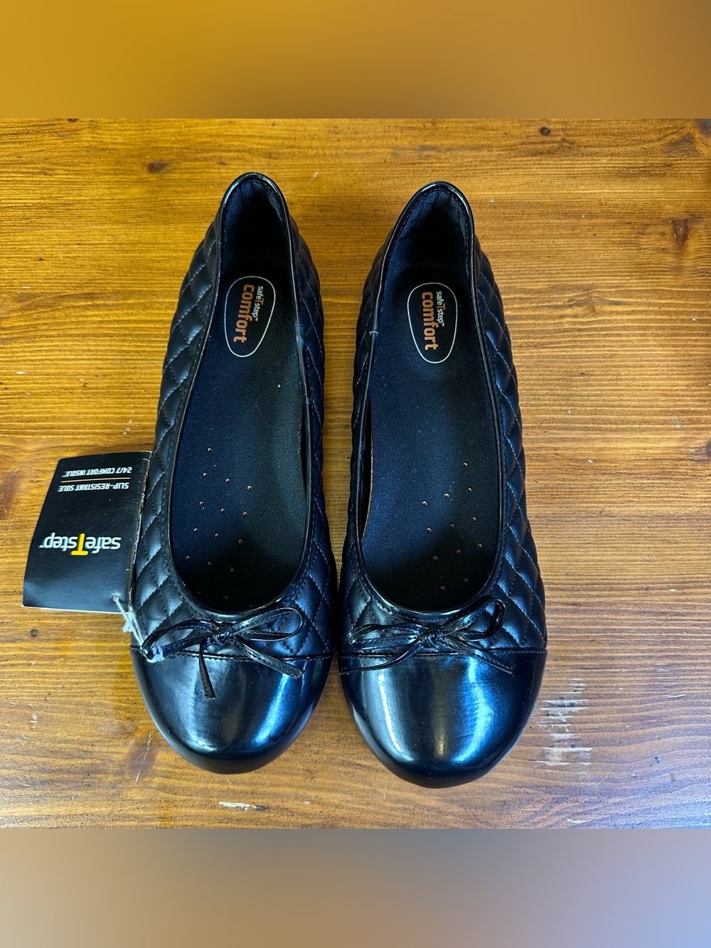 safeTstep New Sasha Comfort Black Ballet Flats/Slip-Ons Women’s Size 9W - Picture 3 of 13